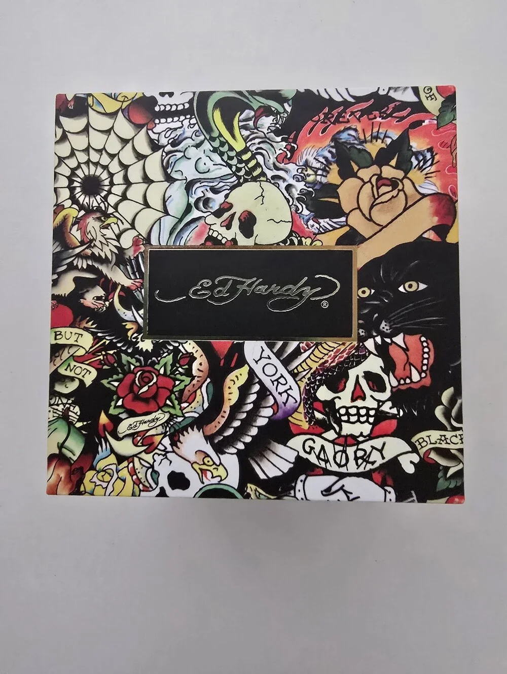 NWT Ed Hardy Men’s Black Silicone Strap Watch 48mm 50444B-42-G02